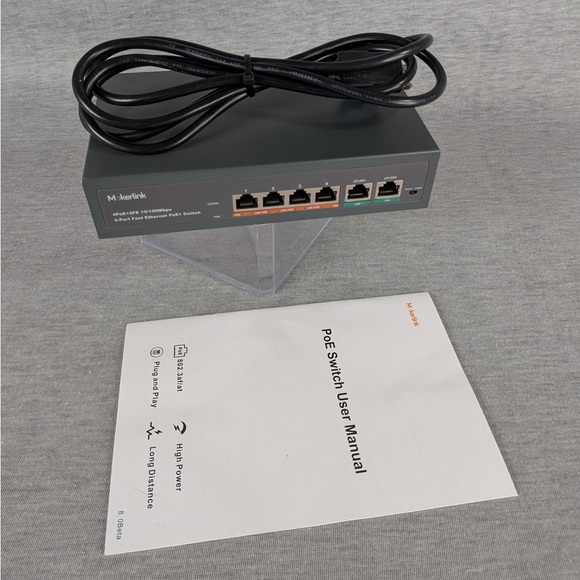 Mokerlink 4-Port 10/100 Mbps PoE + Switch - Picture 2 of 14